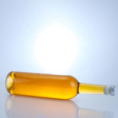 Customized Logo Glasflasche für 750ml Langhals Klar Flint Gin Rum Champagner Likör