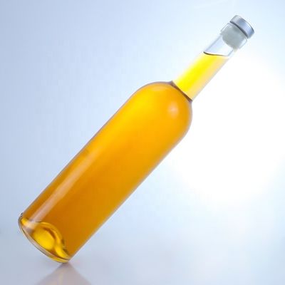Customized Logo Glasflasche für 750ml Langhals Klar Flint Gin Rum Champagner Likör