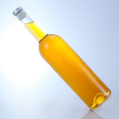 Customized Logo Glasflasche für 750ml Langhals Klar Flint Gin Rum Champagner Likör