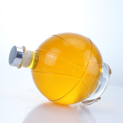Whisky Gin Rum Wodka Glaskragen Kugelflasche mit individueller Kappe und Korkkappe
