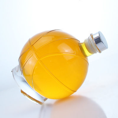 Whisky Gin Rum Wodka Glaskragen Kugelflasche mit individueller Kappe und Korkkappe