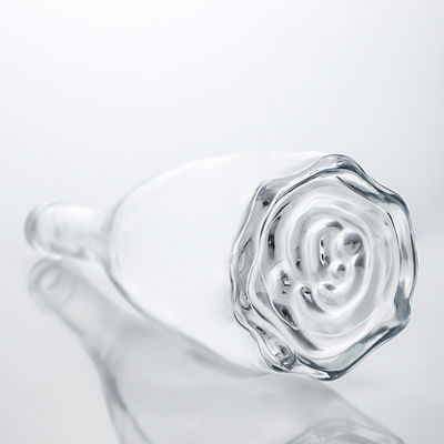 Whisky Gin Rum Wodka Glaskragen Gravierungen Runde Flasche mit Schlagfläche