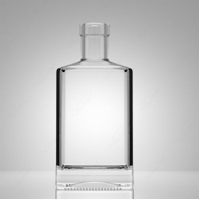50 ml Quadratglasflasche für Whisky Gin Rum mit eigener Kappe und Korkkappe