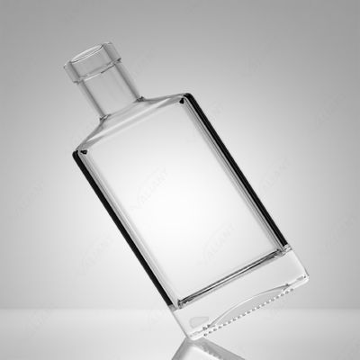 50 ml Quadratglasflasche für Whisky Gin Rum mit eigener Kappe und Korkkappe