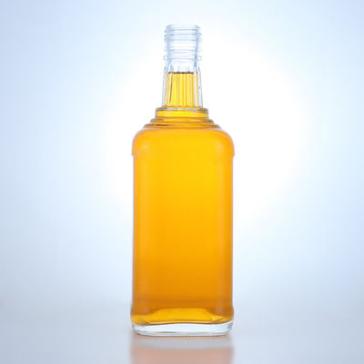 Schraubkappe Quadrat Spirit Glasflasche für Whisky Wodka Tequila Gin Rum angepasstes Logo