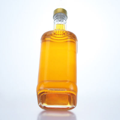 Schraubkappe Quadrat Spirit Glasflasche für Whisky Wodka Tequila Gin Rum angepasstes Logo