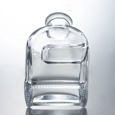 Spezielle Squircle Glas Flasche für Gin Rum Brandy Wodka und Korkkappe enthalten