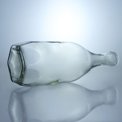 Brandy Whiskey Gin Rum Glasflasche mit Schraubenschluss für industrielle Getränke
