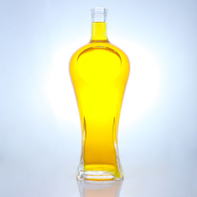 Durchsichtige oder individuell angepasste Glasflasche mit Korkkappe für Whisky, Wodka, Tequila, Gin und Rum