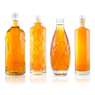 Durchsichtige, individuell angepasste Wasserflaschen aus Glas mit einem einzigartigen Versiegelungstyp