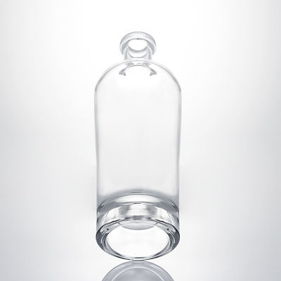 Whisky Gin Rum Super Flint Glasflasche mit benutzerdefiniertem Glaskragen und Korkkappe