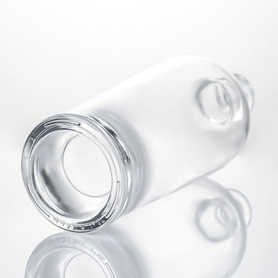 Whisky Gin Rum Super Flint Glasflasche mit benutzerdefiniertem Glaskragen und Korkkappe