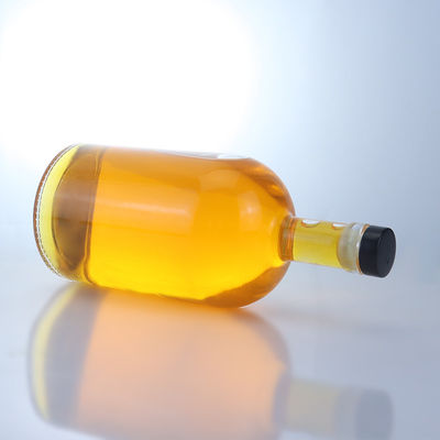 Individuelles Logo Große Kapazität Schraubkappe Spirituosen Glasflasche für Whisky Wodka Tequila Gin Rum