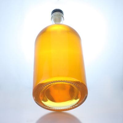 Individuelles Logo Große Kapazität Schraubkappe Spirituosen Glasflasche für Whisky Wodka Tequila Gin Rum