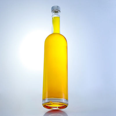 Glasbasis Langhals kundenspezifischer Super Flint Rum Wodka Whisky Tequila Gin Flasche mit Kork