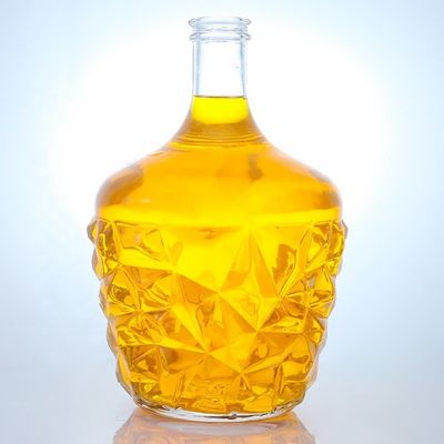Durchsichtige oder maßgeschneiderte Glasflasche für Rum, Wodka, Whisky, Tequila und Gin