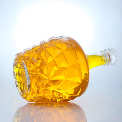 Durchsichtige oder maßgeschneiderte Glasflasche für Rum, Wodka, Whisky, Tequila und Gin