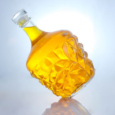 Durchsichtige oder maßgeschneiderte Glasflasche für Rum, Wodka, Whisky, Tequila und Gin