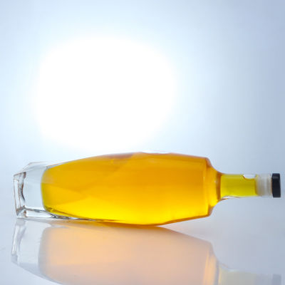 Körpermaterial Glas Quadratform Rum Wodka Whisky Tequila Gin Flasche mit Kork