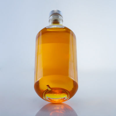 Whisky Gin Rum Wodka Alkohol Flasche 750 ml Klassiker Rundglas mit Korkkappe