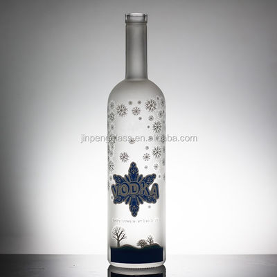 Klarer Kork mit Versiegelung 700 ml Glasflaschen für Spirituosen und Wodka