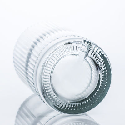 Schwere transparente Glasflasche für Brandy Whisky Gin