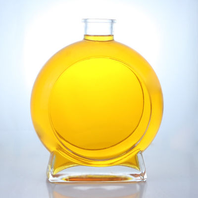 Super Flint Material Flachform Rum Wodka Whisky Tequila Gin Glasflasche mit Kork