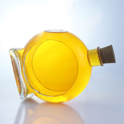 Super Flint Material Flachform Rum Wodka Whisky Tequila Gin Glasflasche mit Kork