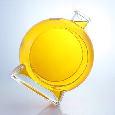Super Flint Material Flachform Rum Wodka Whisky Tequila Gin Glasflasche mit Kork
