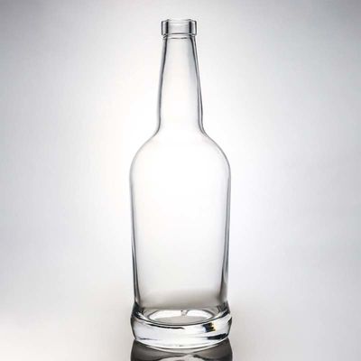 Customized Logo Glaskragen 700ml runde Flasche für Wodka Brandy Whisky und mehr