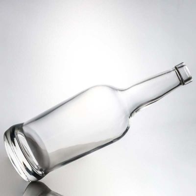 Customized Logo Glaskragen 700ml runde Flasche für Wodka Brandy Whisky und mehr