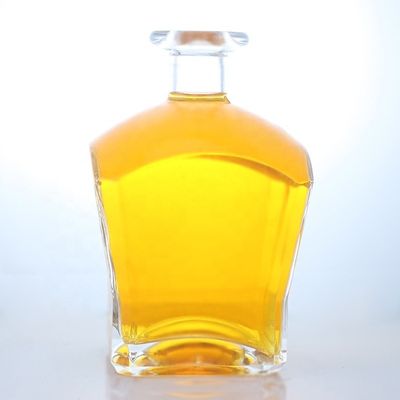 Glaskragen Material Quadratische Form Whiskey Wodka Tequila Brandy Gin Rum Flasche mit Kork