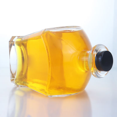 Glaskragen Material Quadratische Form Whiskey Wodka Tequila Brandy Gin Rum Flasche mit Kork