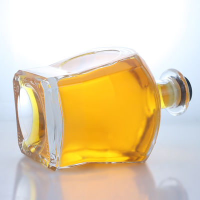 Glaskragen Material Quadratische Form Whiskey Wodka Tequila Brandy Gin Rum Flasche mit Kork