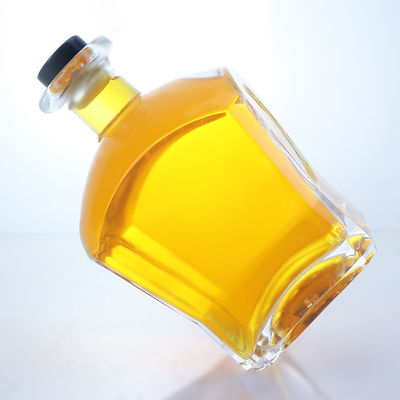 Glaskragen Material Quadratische Form Whiskey Wodka Tequila Brandy Gin Rum Flasche mit Kork