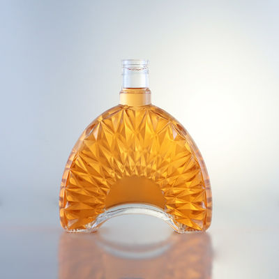 Custom Logo Glasflasche für Brandy Gin Rum Whisky Einzigartiges Design und Super Flint