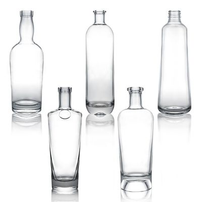 Glaskragen Wodka Whisky Gin Rum Flasche 375 ml 500 ml 700 ml 750 ml 1000 ml mit T-Kork