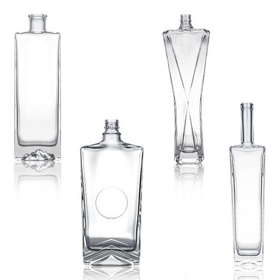 Glasflasche mit Quadratkappe für den industriellen Alkohol Rum Wodka Whisky Tequila Gin