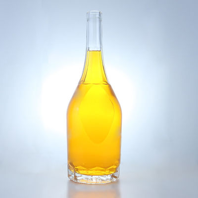 Custom Cap 500ml 700ml 750ml Einzigartige Glasflasche für Rum Wodka Whisky Tequila Gin