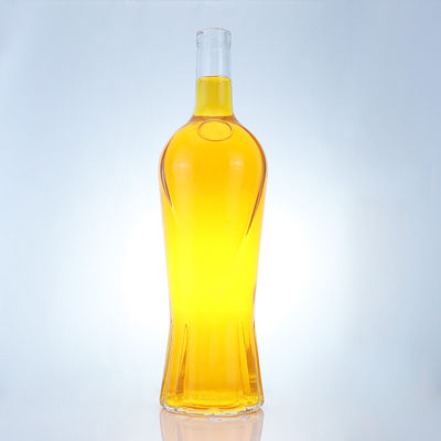 Custom Cap 500ml 700ml 750ml Einzigartige Glasflasche für Rum Wodka Whisky Tequila Gin