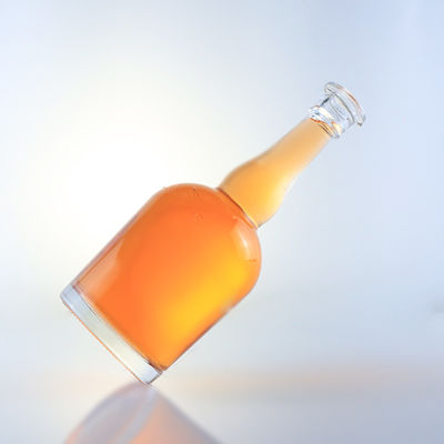 Tequila Rum Champagner Brandy Whisky Glasflasche mit langem Hals und Decal Oberfläche