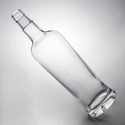 Einzigartiger Versiegelungstyp Korken 750 ml hohe Flint Glasflasche für Gin Rum Champagner Brandy Whisky