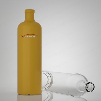 Körpermaterial Glas 750 ml Super Flint Rum Wodka Whisky Tequila Gin Flasche mit Kork
