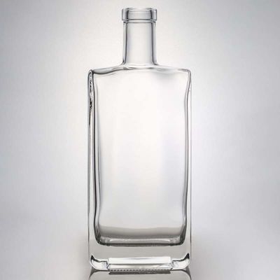 Glas 700 ml Quadrat Super Flint Glasflasche für Wodka Gin Rum Whisky