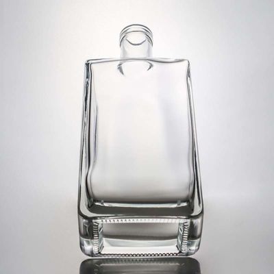 Glas 700 ml Quadrat Super Flint Glasflasche für Wodka Gin Rum Whisky