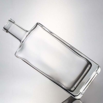 Glas 700 ml Quadrat Super Flint Glasflasche für Wodka Gin Rum Whisky