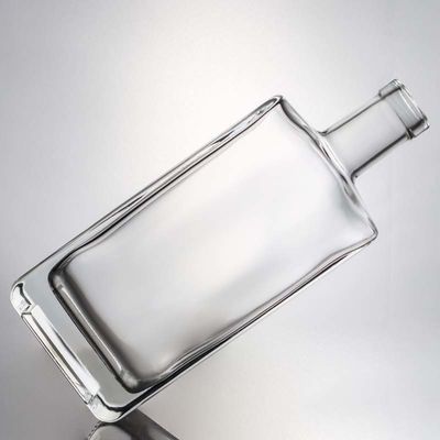 Glas 700 ml Quadrat Super Flint Glasflasche für Wodka Gin Rum Whisky