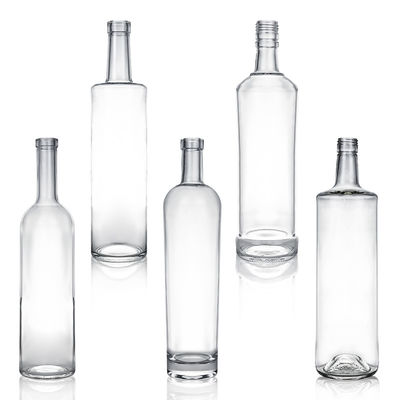 Direkt verkaufen Glasflasche mit Deckel für Rum Wodka Whisky Tequila Gin Klar oder individuell