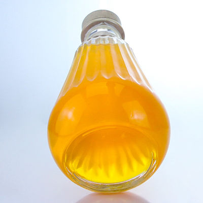 Runde Glasflasche mit Korkkappe und individuellem Logo für Rum Wodka Whisky Tequila Gin