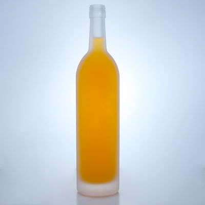 Glaskragen 750 ml Klassiker Frosted Empty Clear Flint Gin Rum Champagner Brandy Whisky Liquor Flasche mit Kork